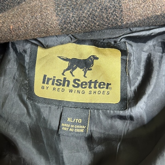 Vintage Irish Setter Brown Black Plaid Wool Blend Field Jacket Size XL - Picture 7 of 9